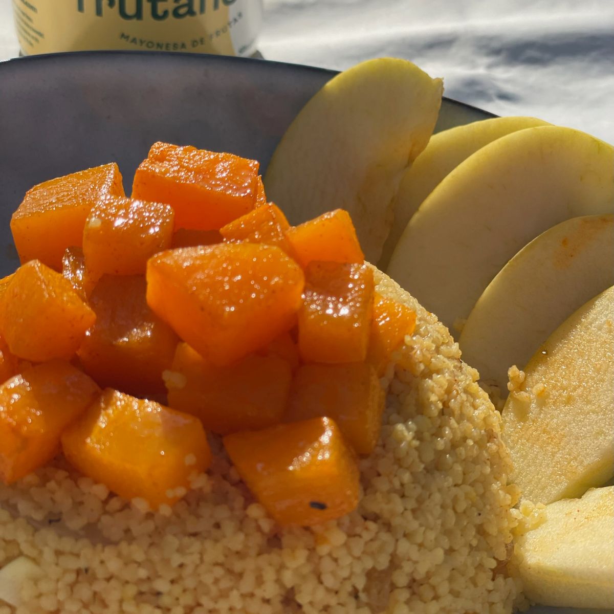 Cuscús con calabaza y manzana
