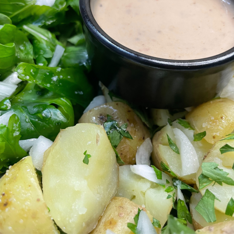 Ensalada de patata y rúcula